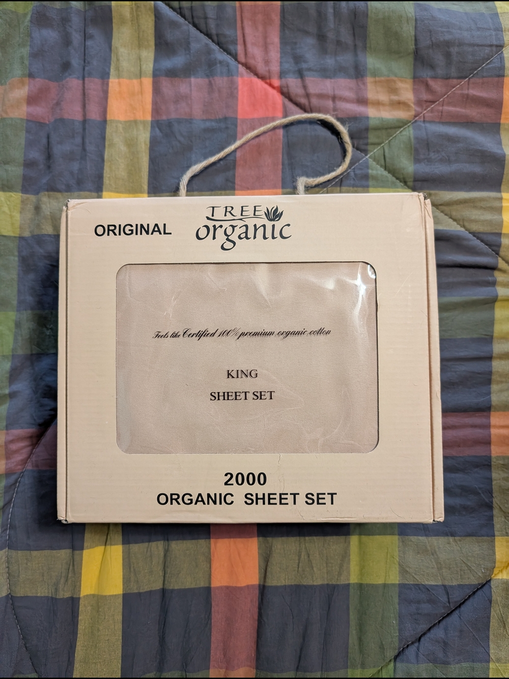 Tree Organic King Sheet Set - Tan